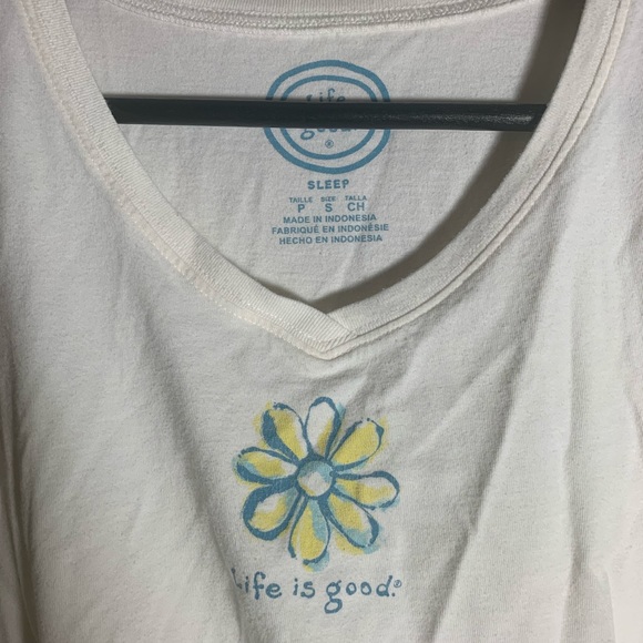 Life is Good V Neck Tee - Sleep Small Women’s - Picture 3 of 3